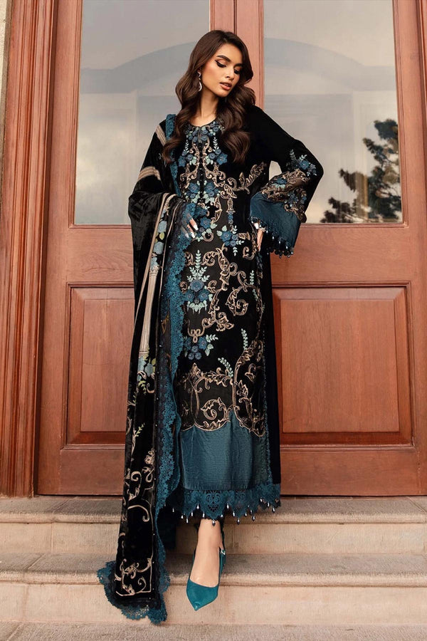 Maria.B. Winter Luxe Embroidered Velvet Suit