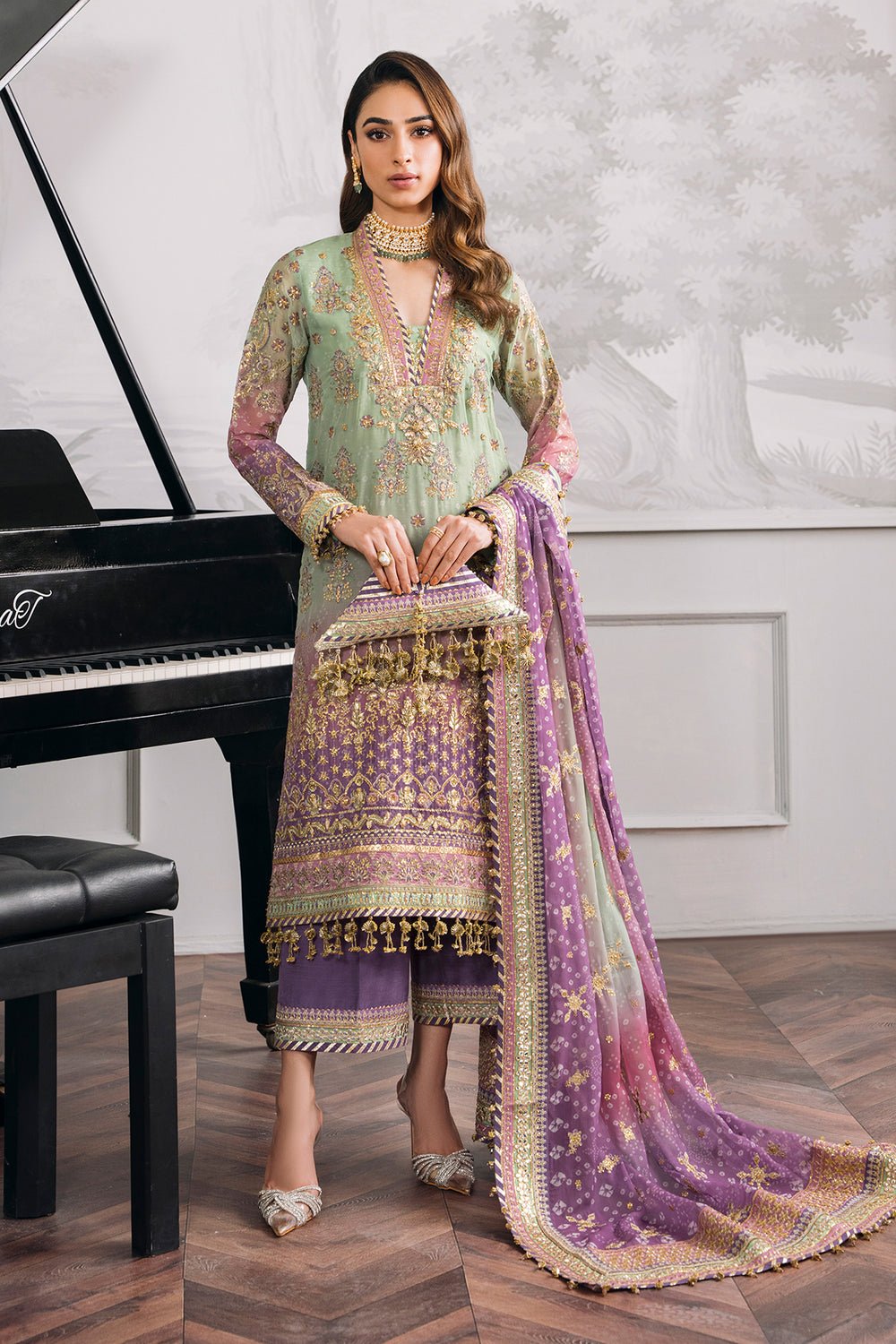 BAROQUE EMBROIDERED CHIFFON CHANTELLE