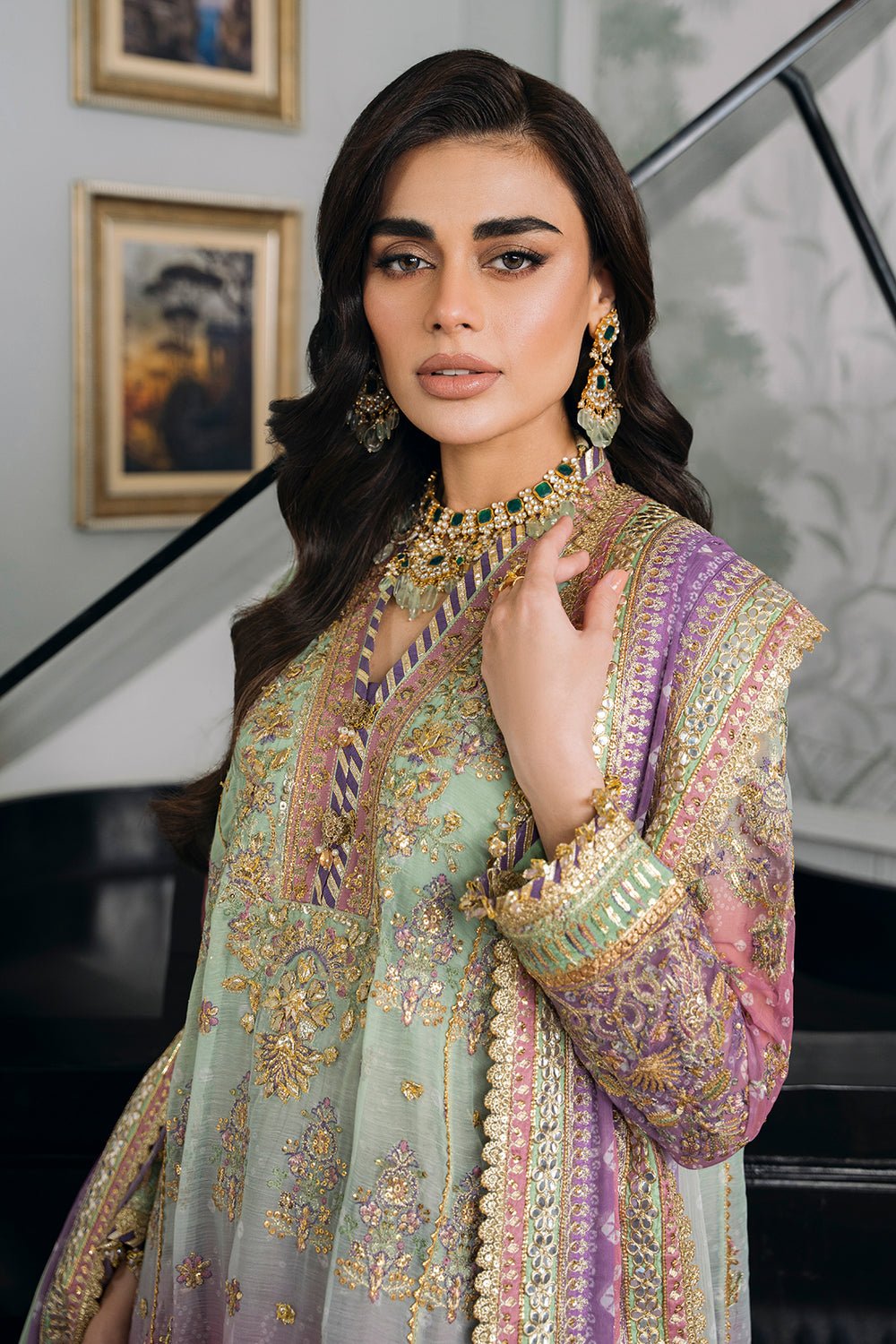 BAROQUE EMBROIDERED CHIFFON CHANTELLE