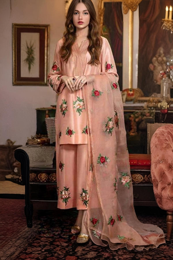 RAW SILK UNSTICH EMB 3PC