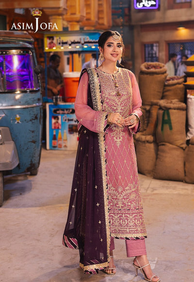 Chamkeeli By Asim Jofa Embroidered Chiffon Suit