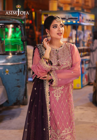 Chamkeeli By Asim Jofa Embroidered Chiffon Suit