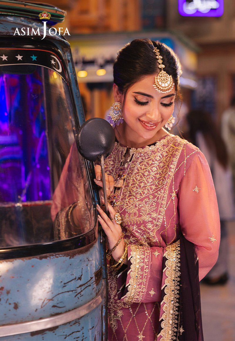 Chamkeeli By Asim Jofa Embroidered Chiffon Suit