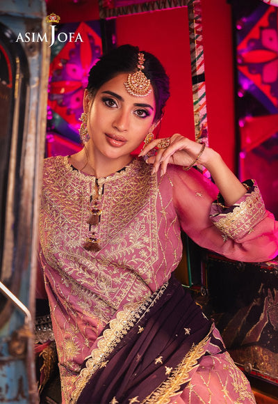 Chamkeeli By Asim Jofa Embroidered Chiffon Suit
