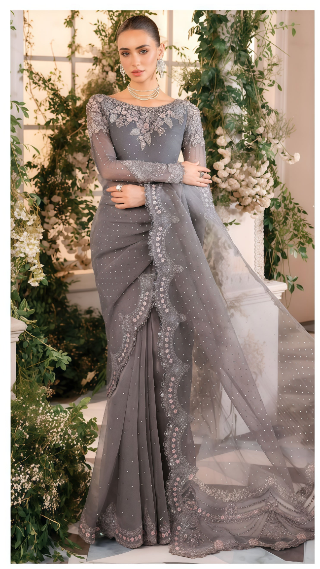 Maria B Embroidered Dress