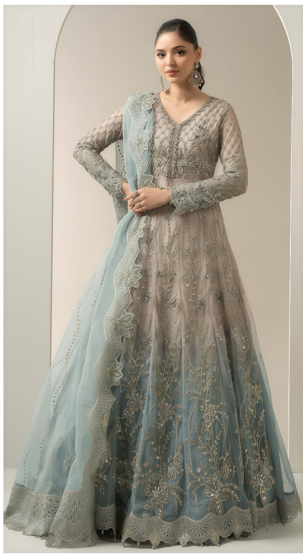 Maria B Embroidered Dress