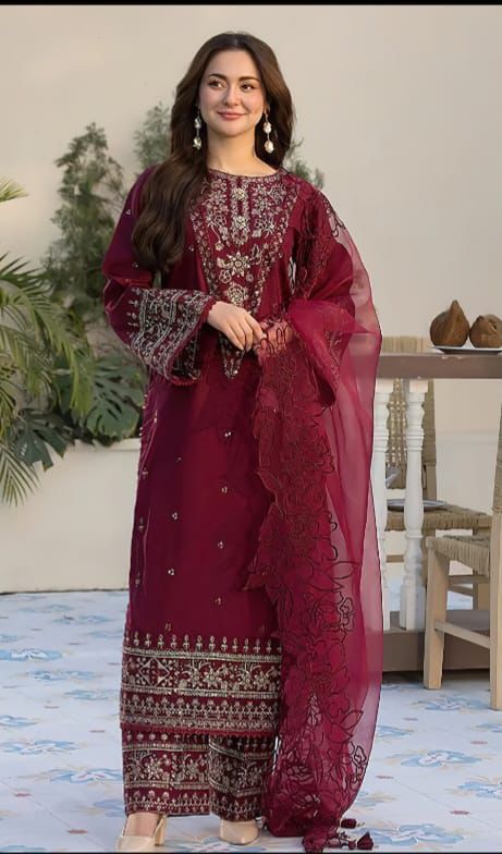 Heavy Embroidered Dress by 
 ZARASHAHJAHAN