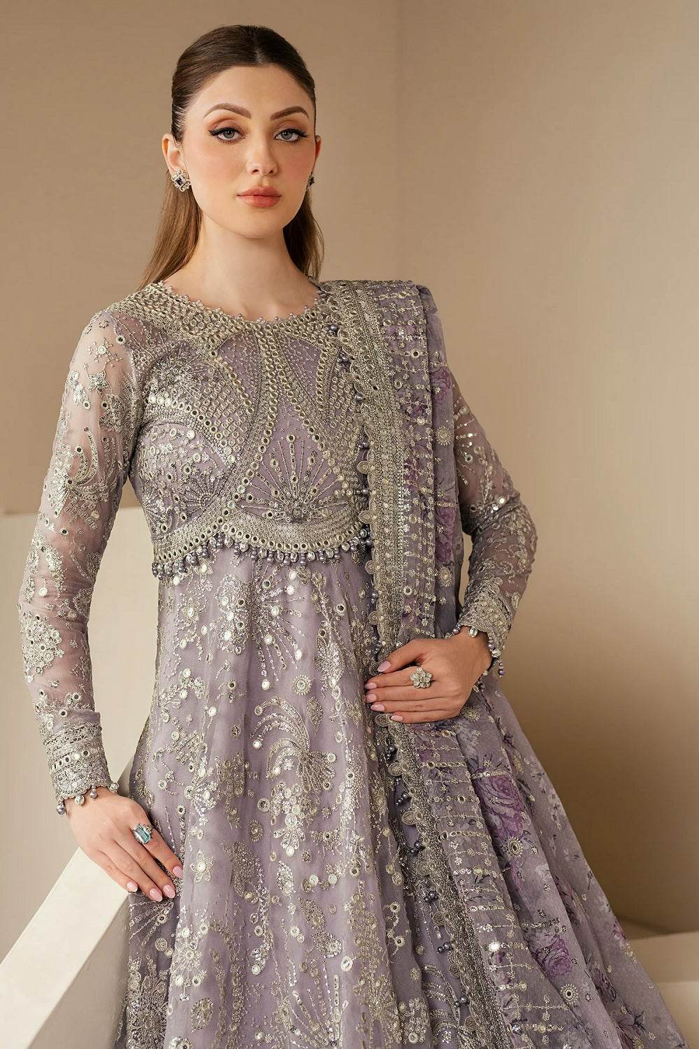 Jazmin Wedding Formal Embroidered Chiffon