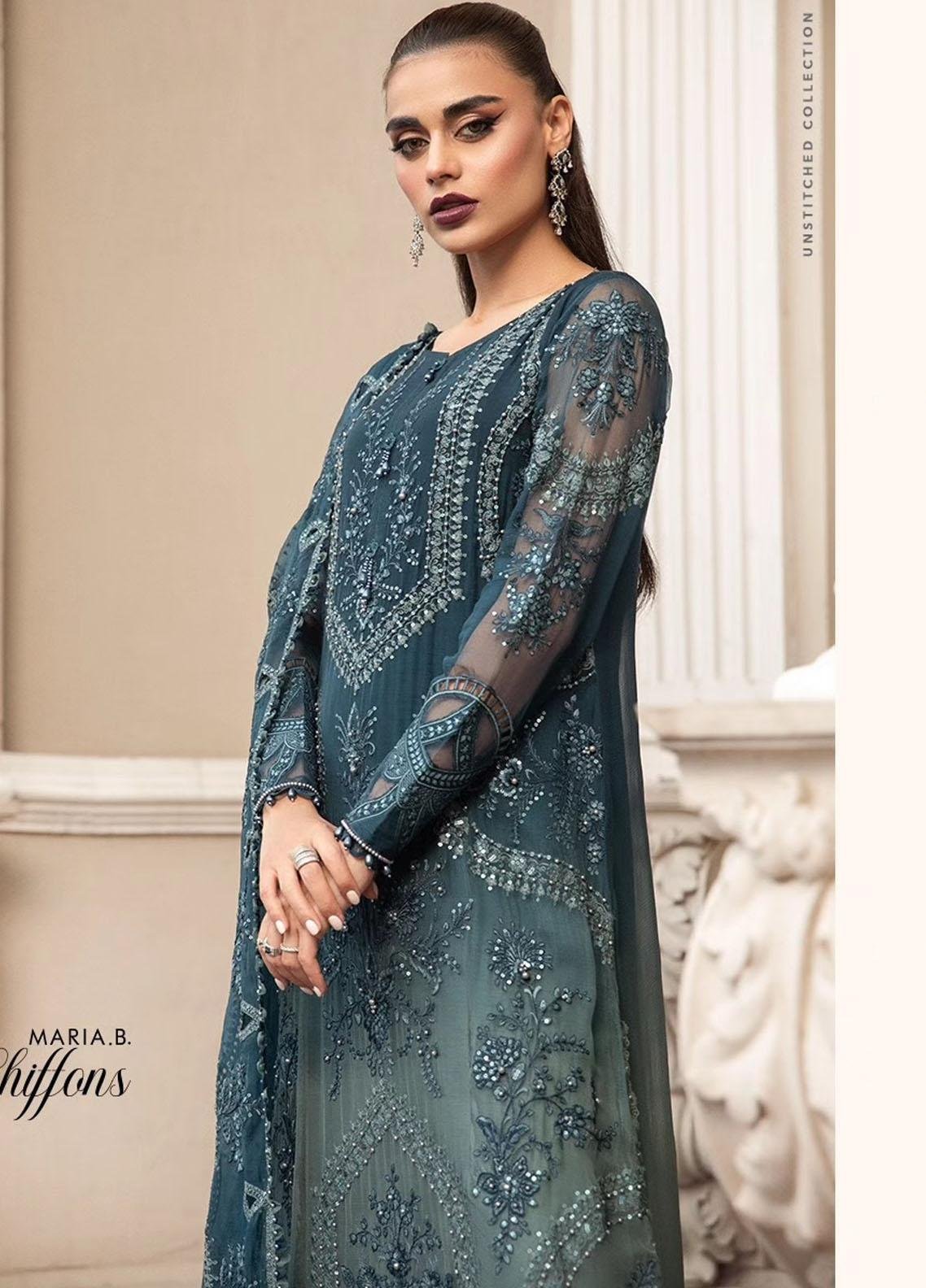 Maria B Embroidered Chiffon Suit