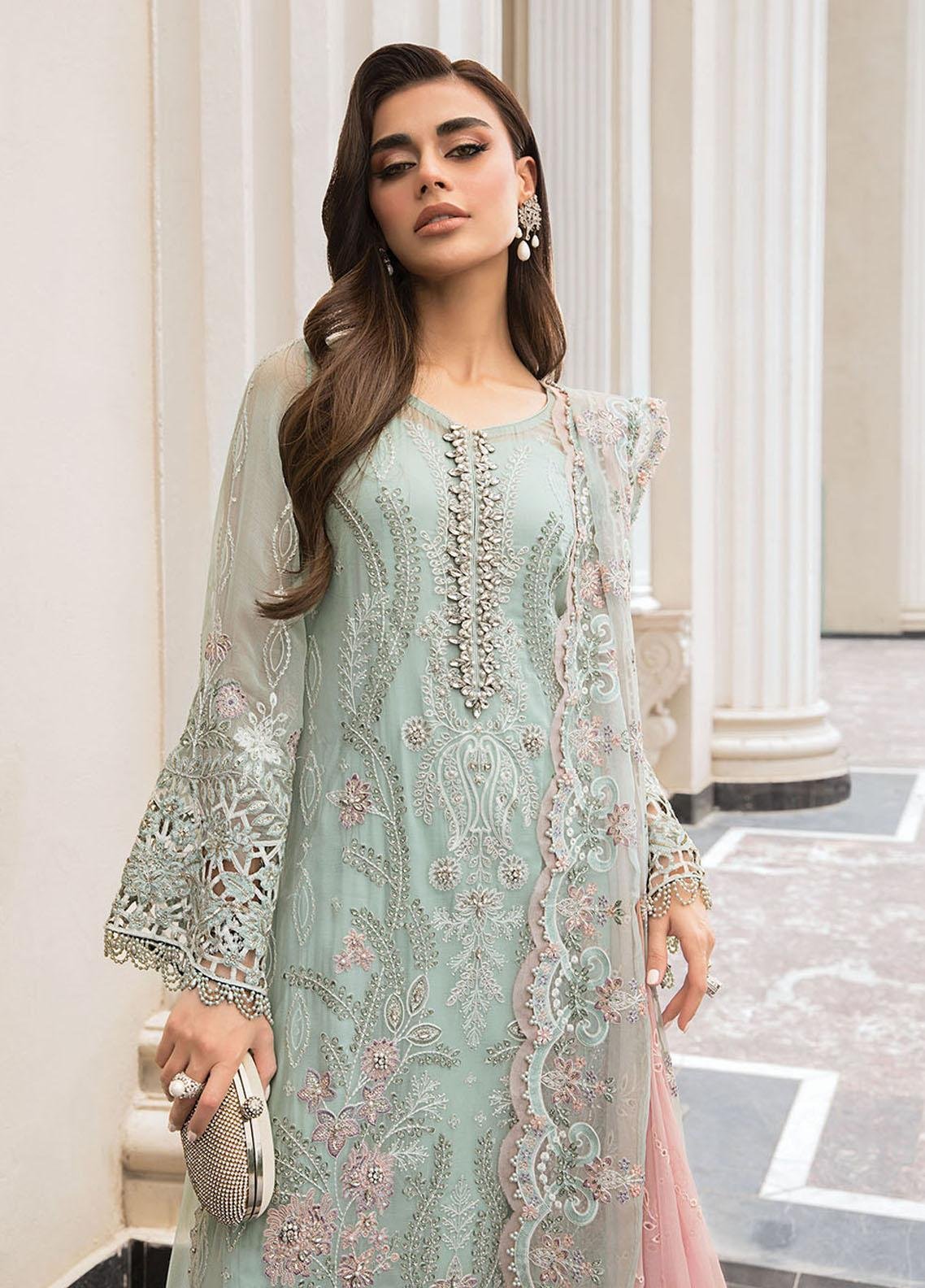Maria B Embroidered Chiffon Suits MB23SC D4
