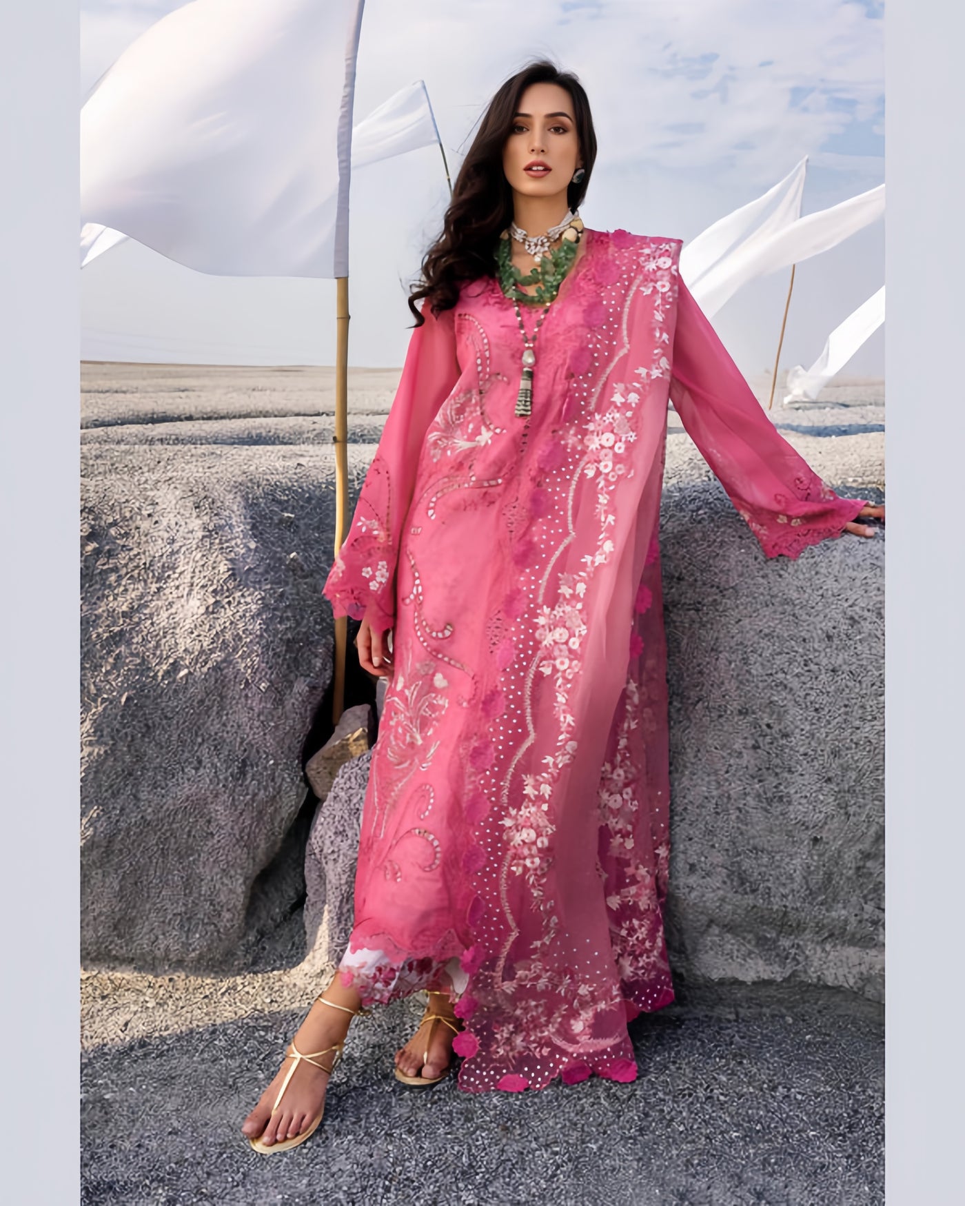 SAIRA*SHAKIRA luxury LAWN UNSTITCHED Embroidered Dress SAMARA-B