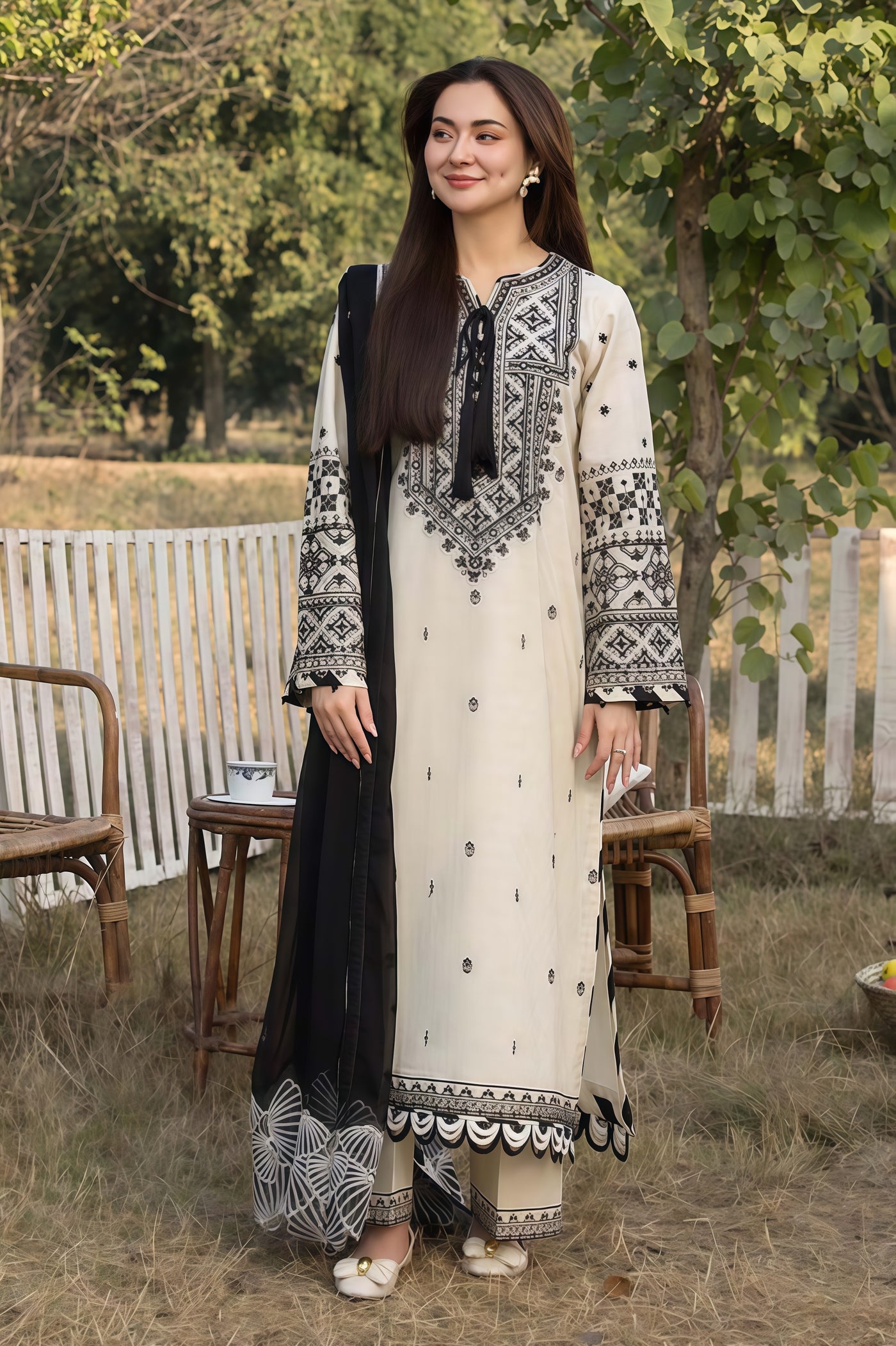 Dhanak Embroidered Winter dress