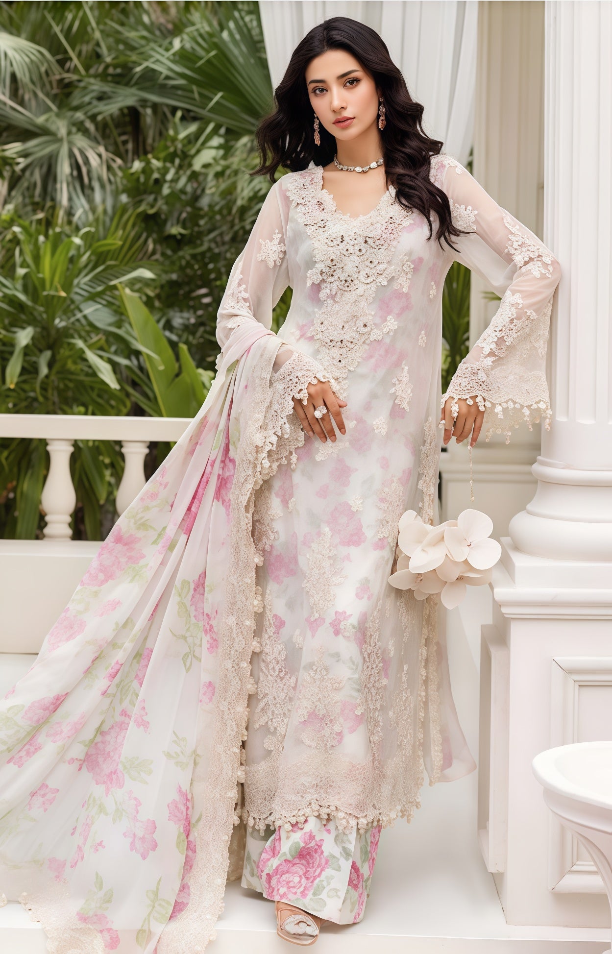 Maria.B chiffons Embroidered Dress
