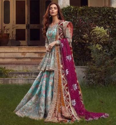 MNR ORGANZA  EMBROIDERED MAXI