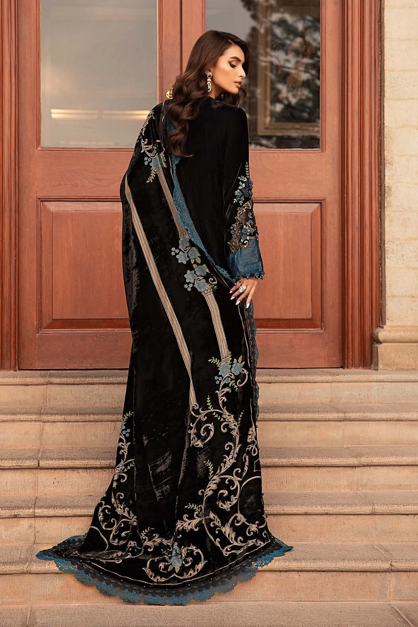 Maria.B. Winter Luxe Embroidered Velvet Suit