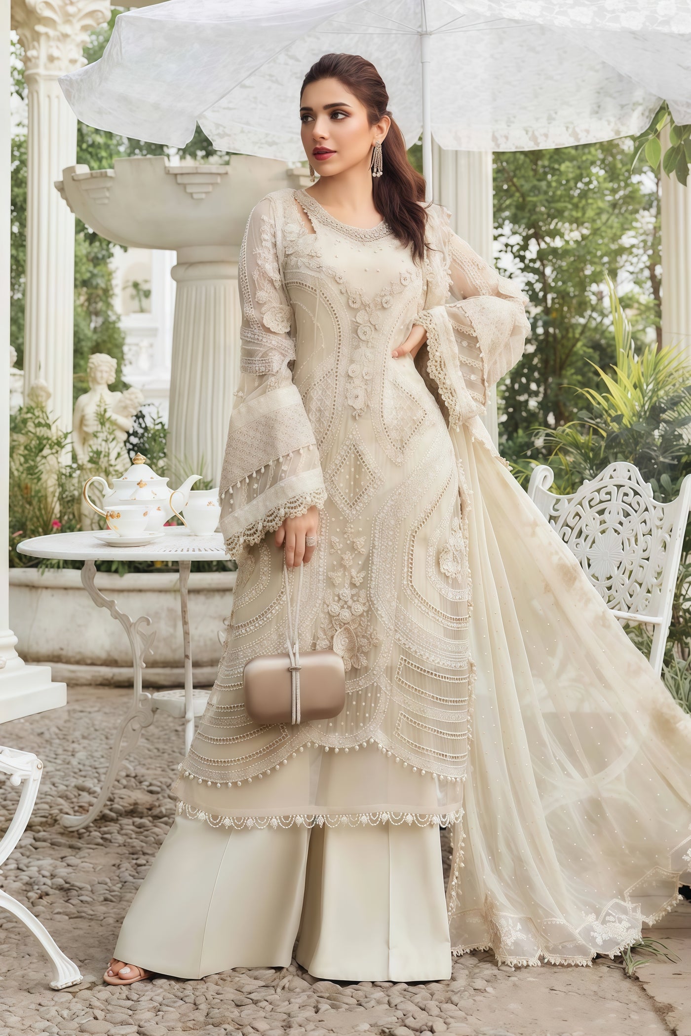 Maria.B. Mbroidered Embroidered Chiffon