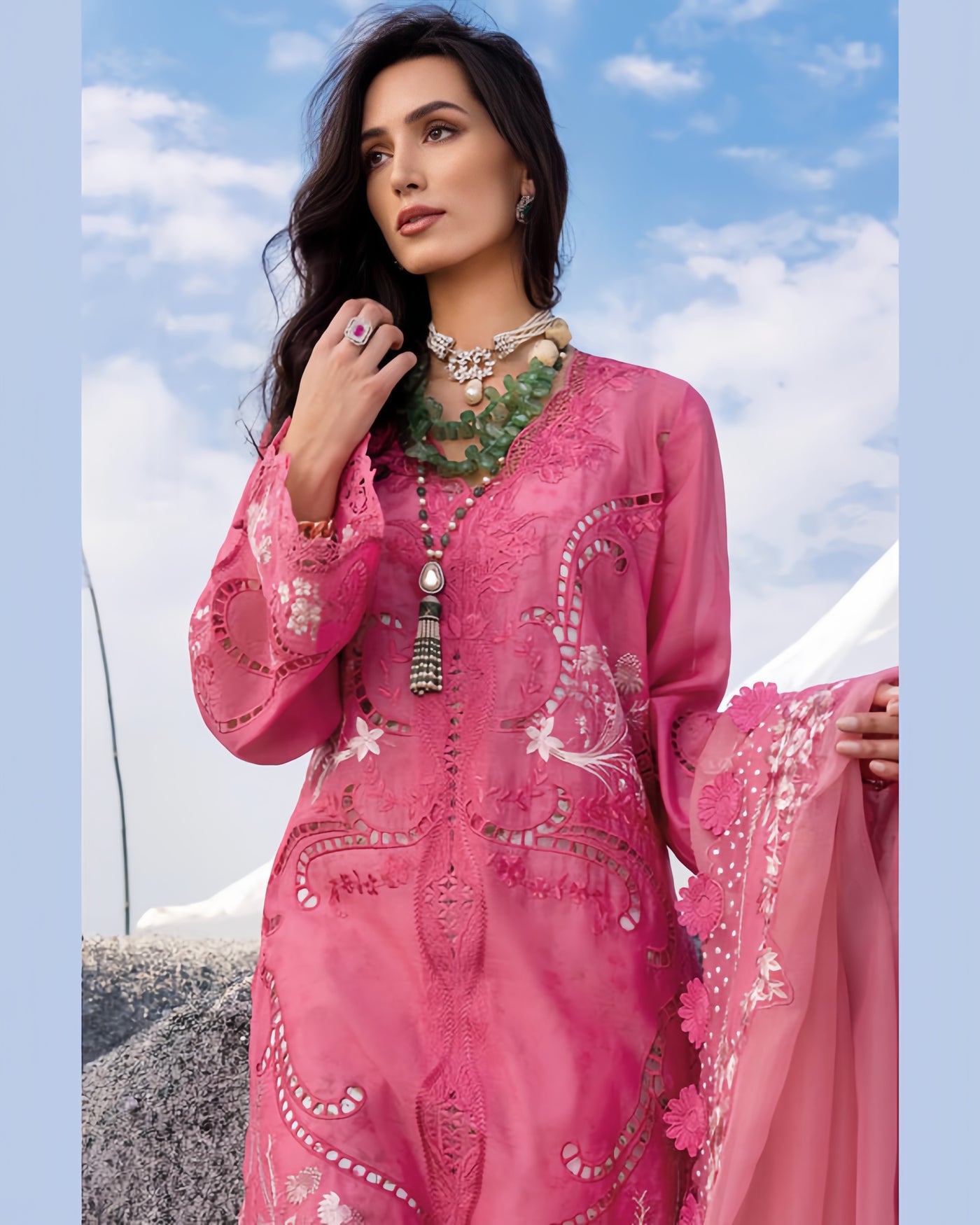 SAIRA*SHAKIRA luxury LAWN UNSTITCHED Embroidered Dress SAMARA-B