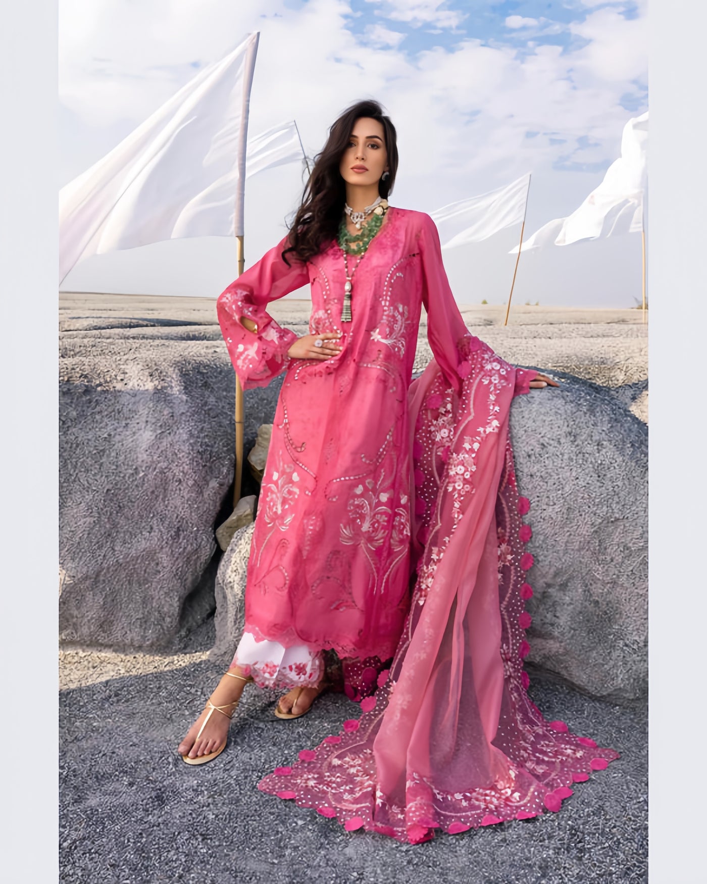 SAIRA*SHAKIRA luxury LAWN UNSTITCHED Embroidered Dress SAMARA-B