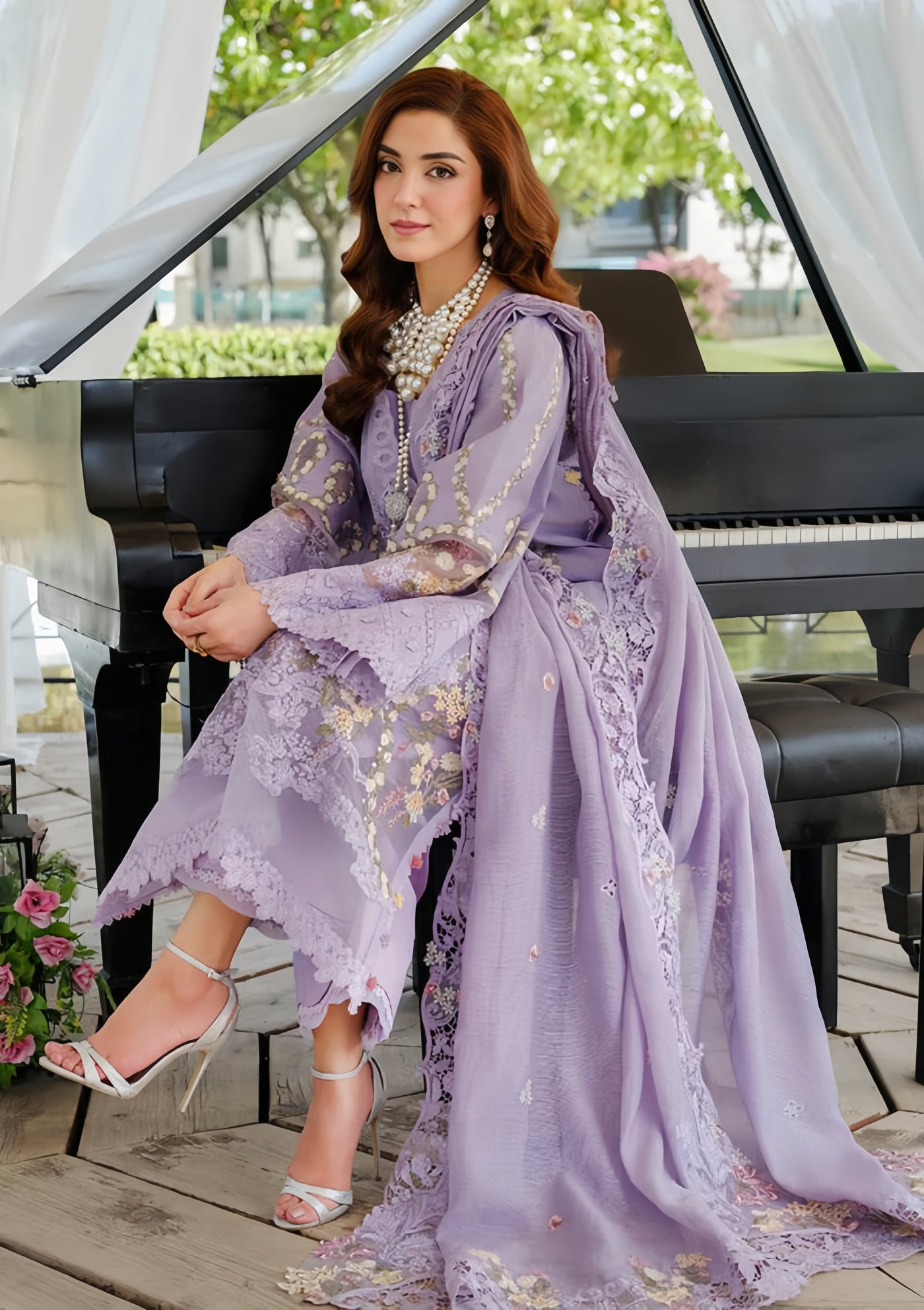 ELAF luxury LAWN embroidered dress