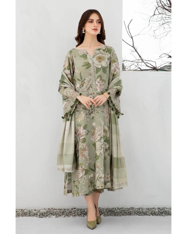 BAROQUE KARANDI PRINTED UNSTICHED 3PC