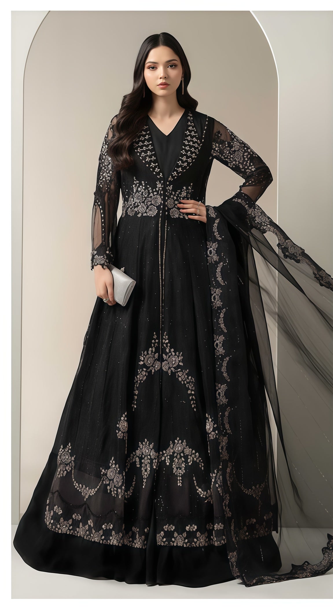 MARIA.B Embroidered Luxury Dress