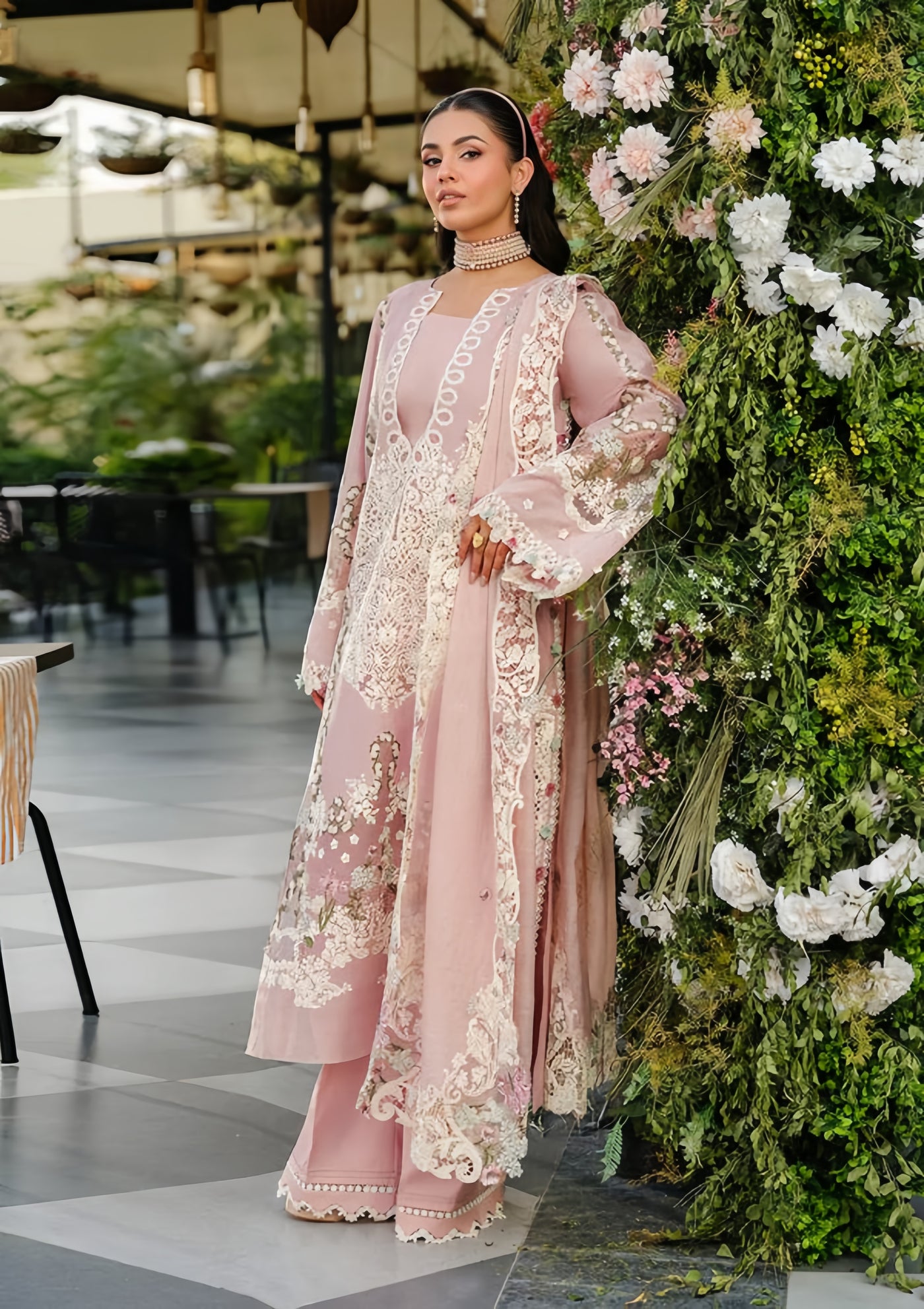 ELAF luxury LAWN  Embroidered Dress OH MY ROSE