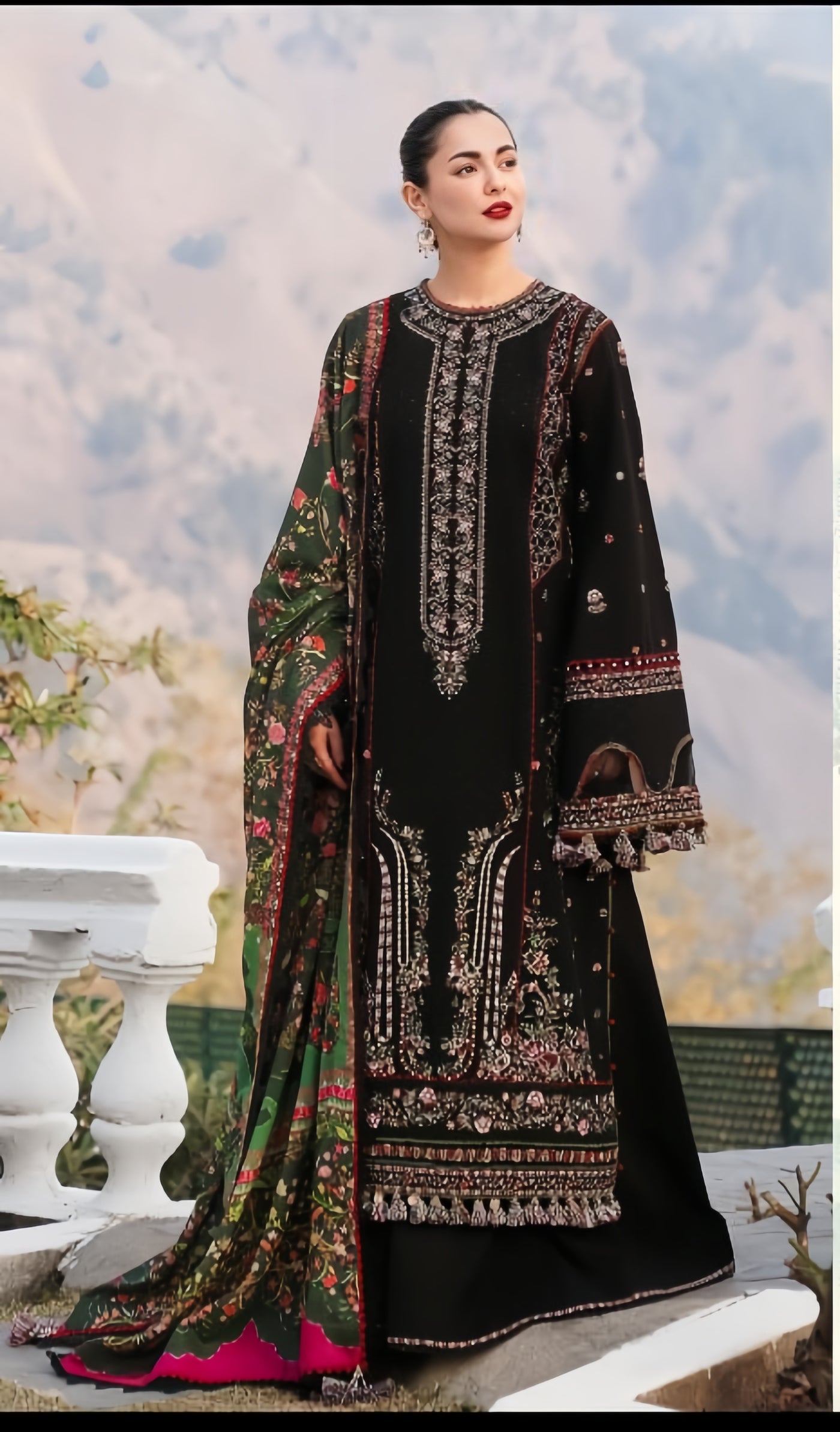 DHANAK Printed Dress by Hussain Rehar
