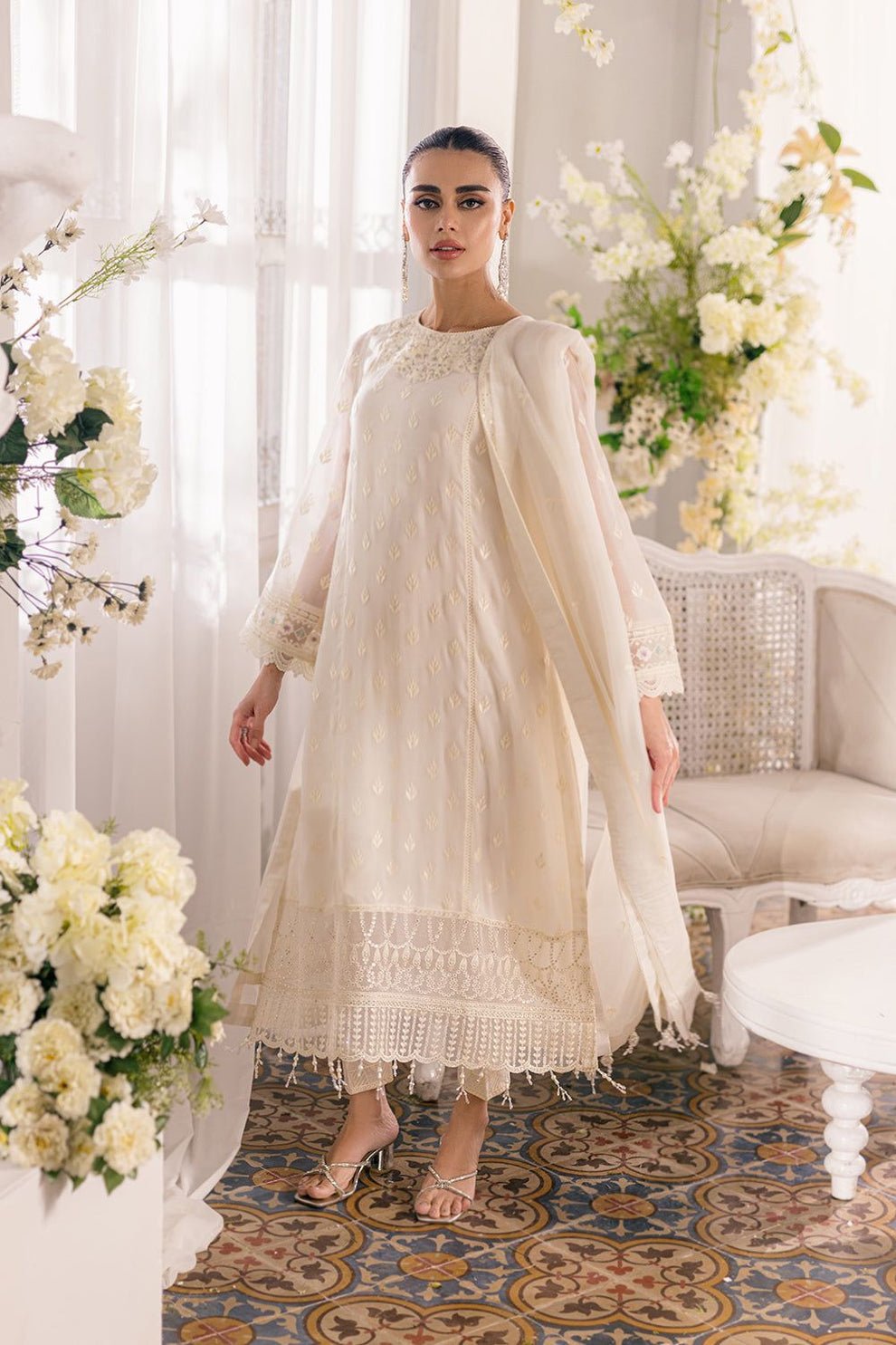 Azure White Formal Collection Chiffon