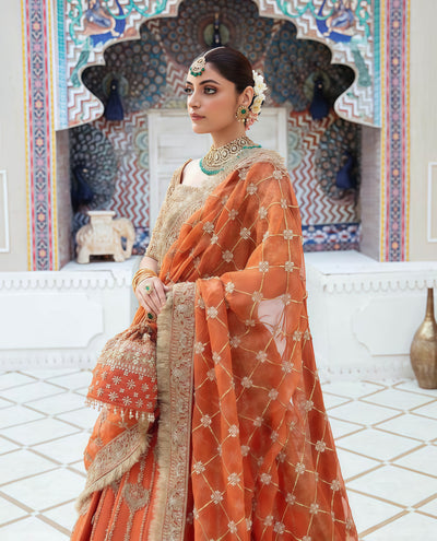 KANWAL MALIK ORGANZA  EMBROIDERED MAXI