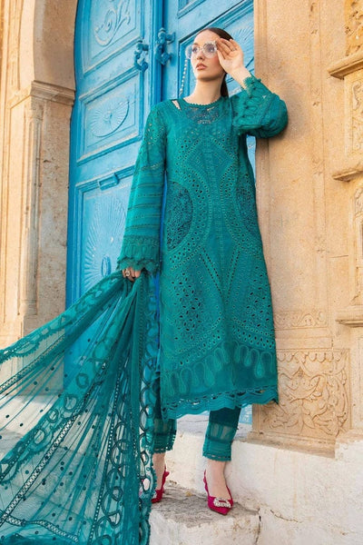 Heavy Embroidered Chickan Kari Pure Lawn Suit with Heavy Embroidered Chiffon Dupatta