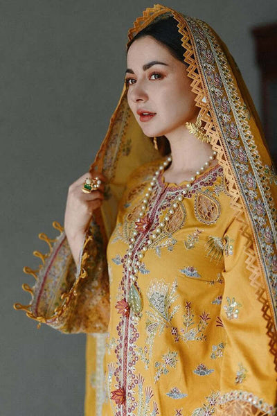 Heavy Embroidered Pure Lawn Suit with Heavy Embroidered Organza Dupatta