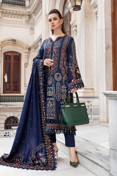3 Piece Unstitched Heavy Embroidered Dhanak Suit with Heavy Embroidered Dhanak Shawl